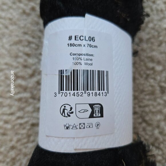 NWT BILLYBELT 100% Wool Houndstooth Scarf Lightweight French France - Picture 6 of 9